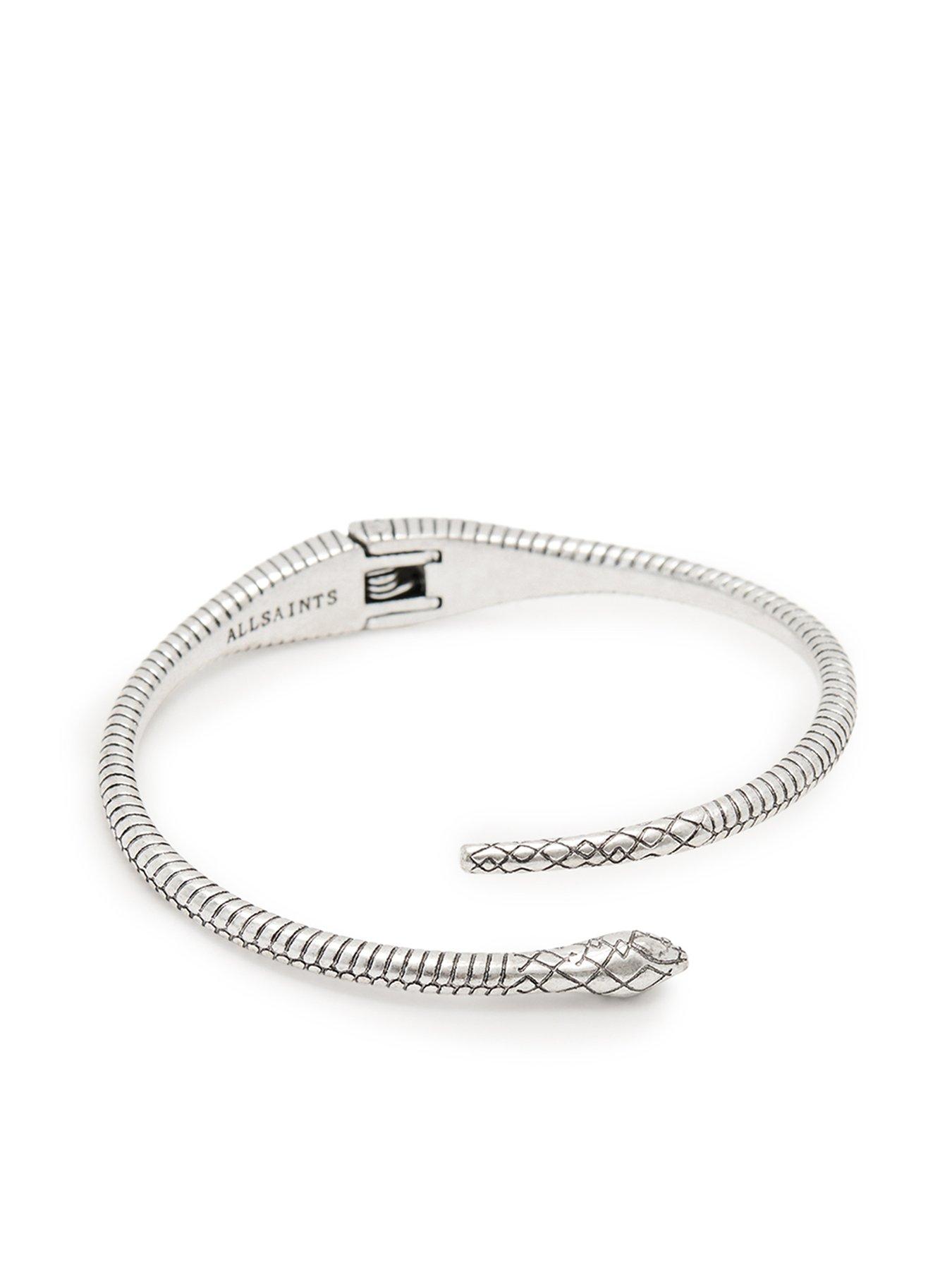 Product photograph of Allsaints Serpent Bypass Bangle Bracelet from very.co.uk