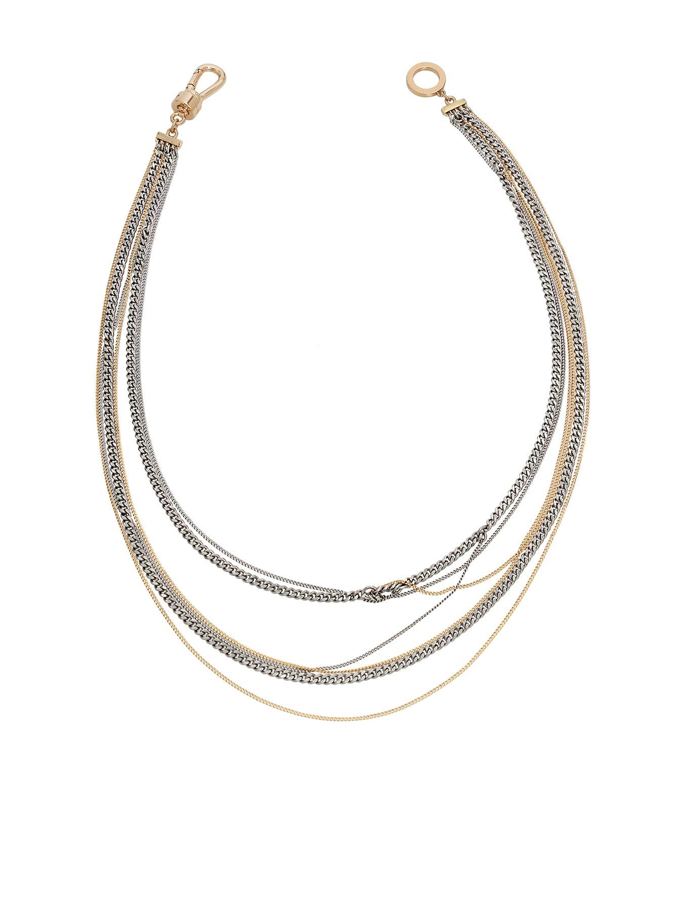 Product photograph of Allsaints Mixed Layered Necklace from very.co.uk