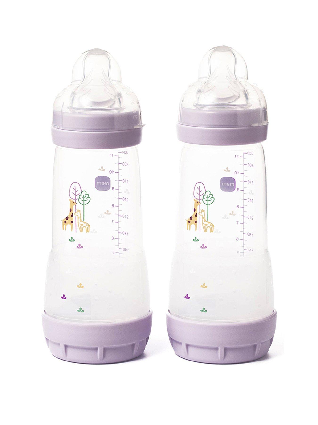 MAM Easy Start Anti-Colic Baby Bottle 320ml - 2pk Lilac