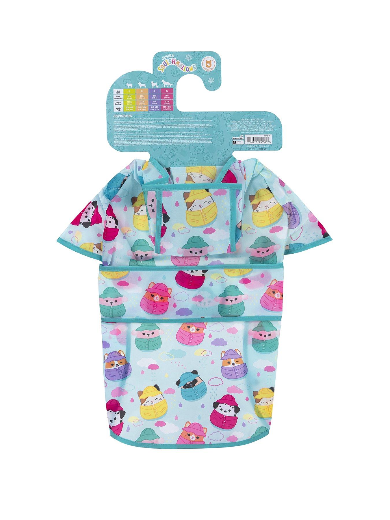 Product photograph of Squishmallows Medium-sized It S Raining Squish Pet Raincoat from very.co.uk