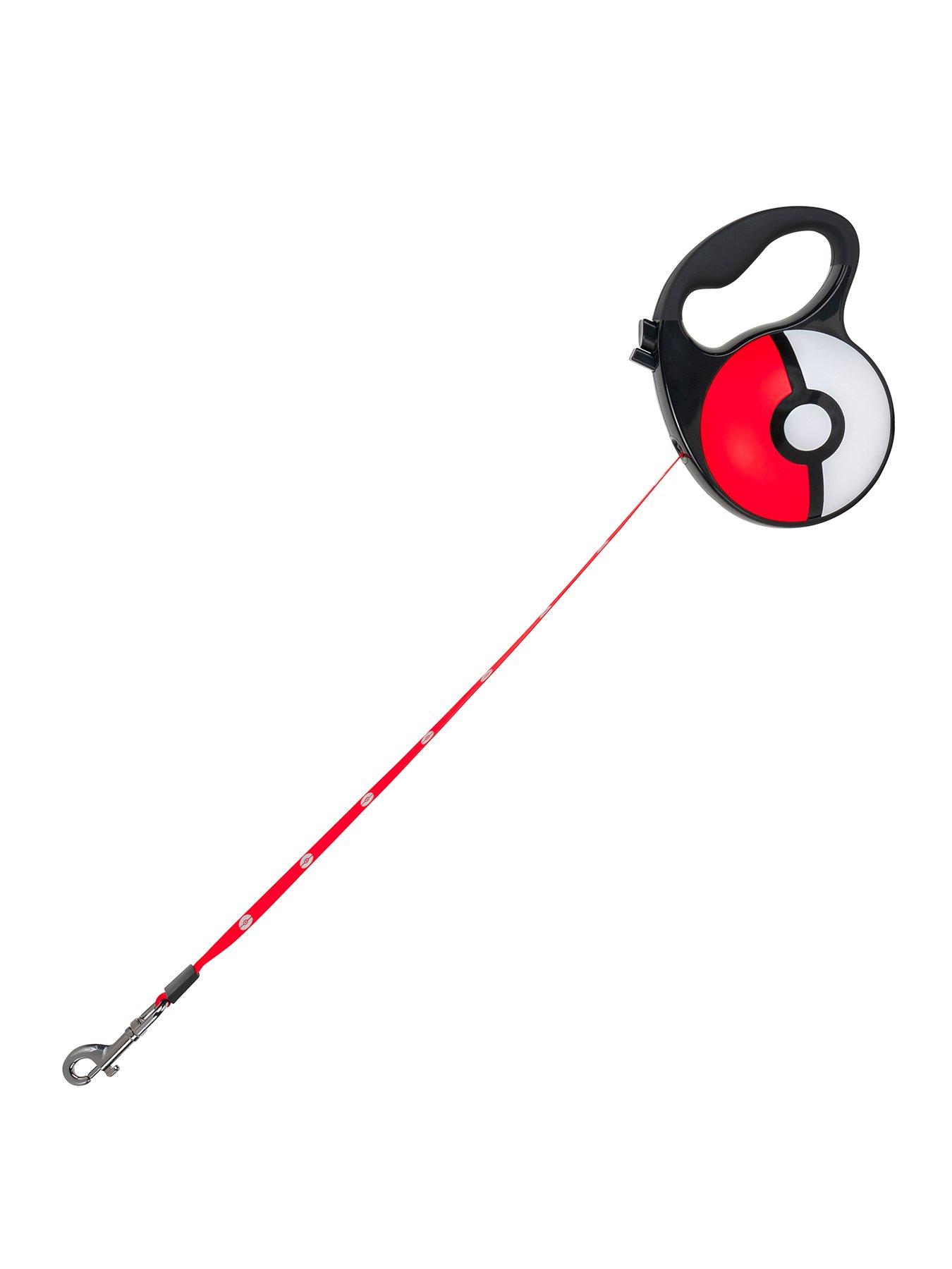 undefined Poké Ball Retractable Pet Leash - 16 Ft. Retractable Leash with Reflective Tape, Handbrake, Lock, Comfort Grip and Metal Clip