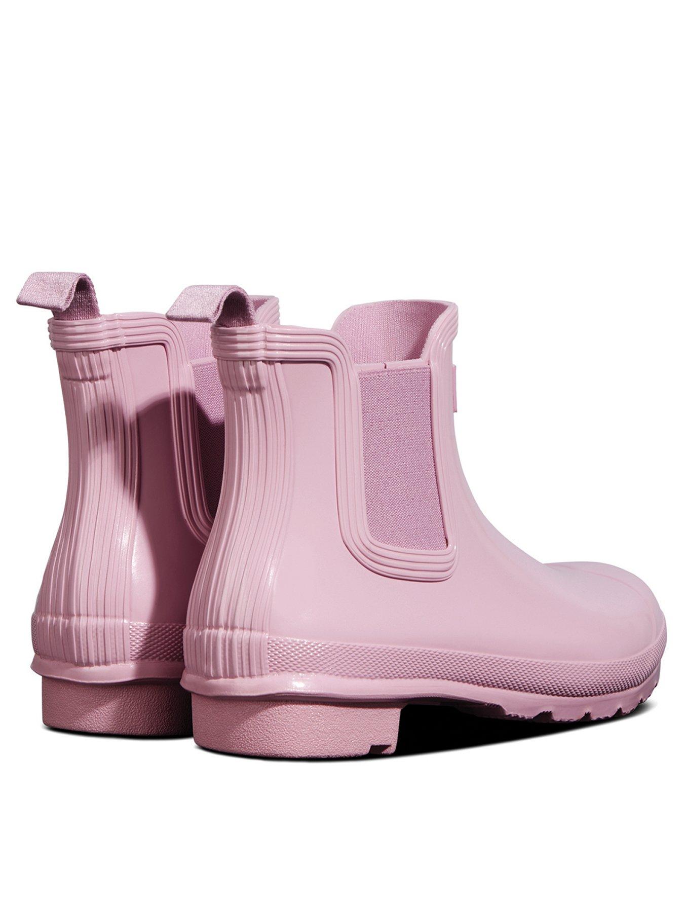 Image 3 of 5 of Hunter Womens Original Gloss Chelsea Boots - Pink Nectar