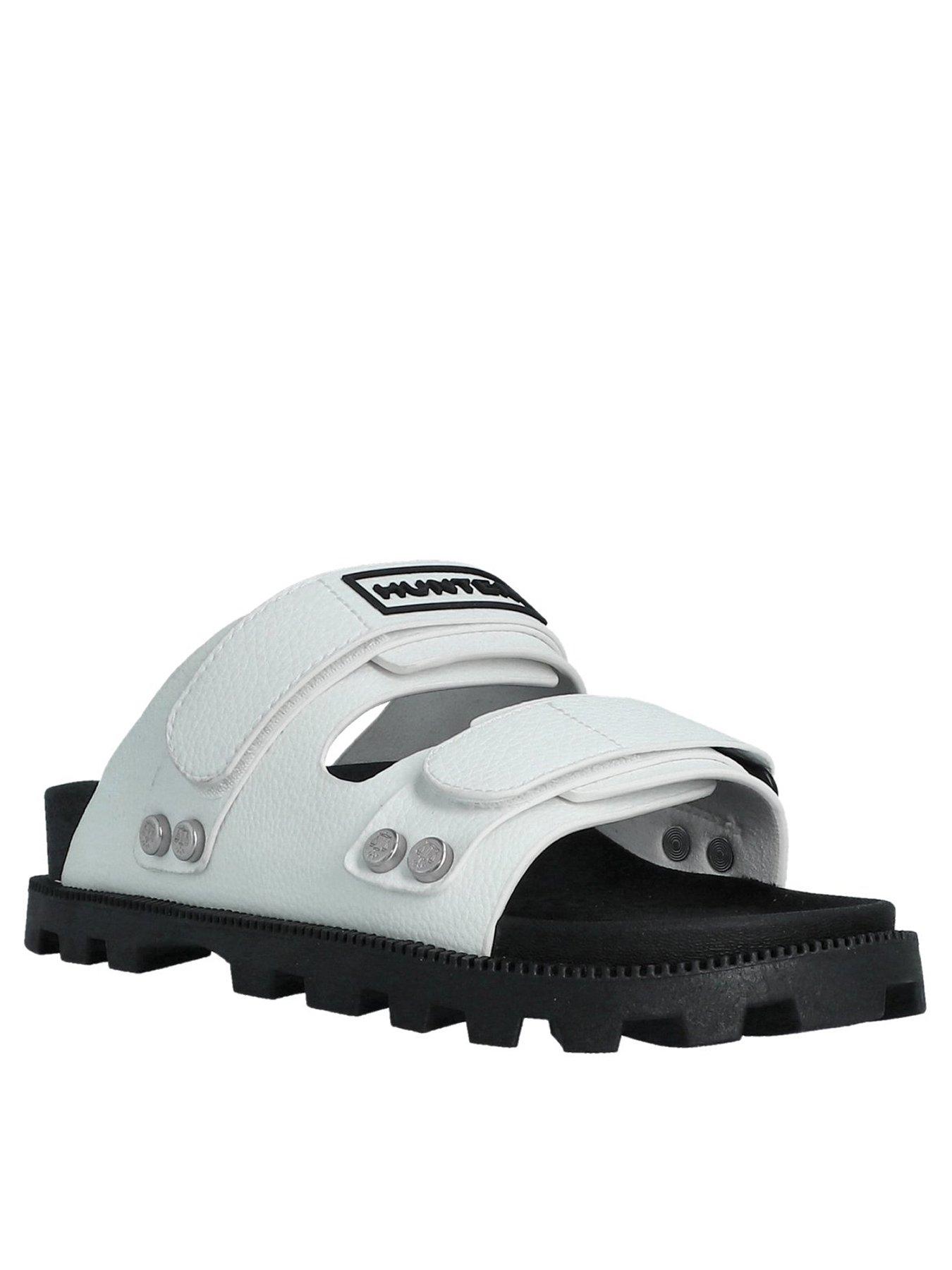 undefined Vegan Synthetic Leather Sandals - Hunter White