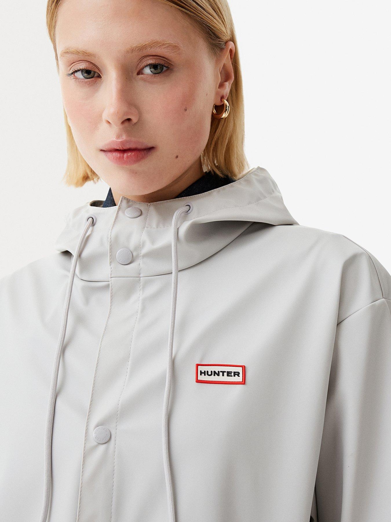 Image 3 of 3 of Hunter Izzy Pu Hooded Jacket - Grey