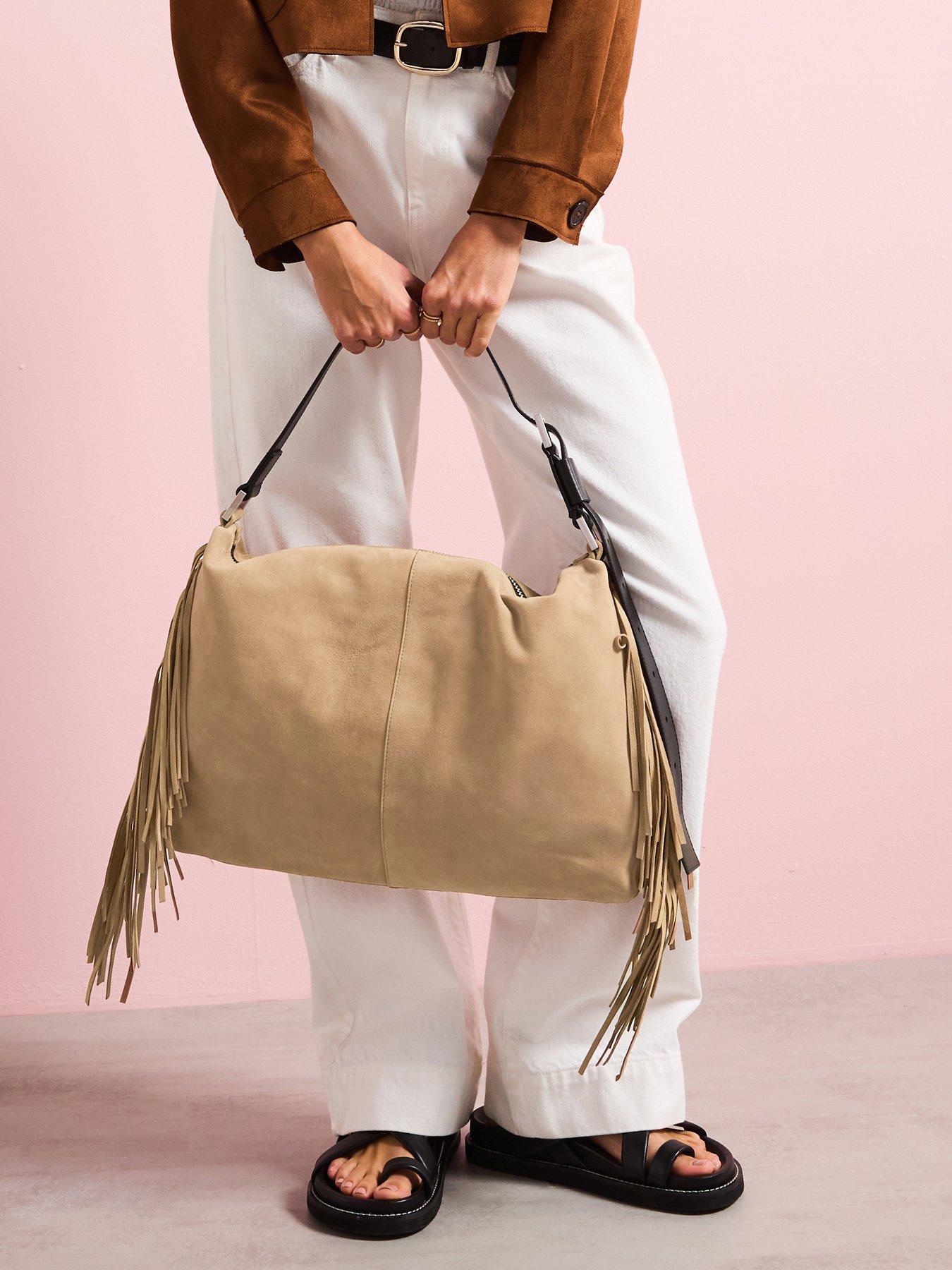 undefined Edbury Suede Tote Fringe Bag - Light Brown