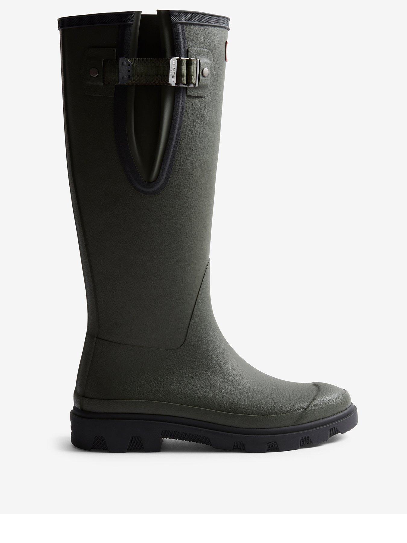 Hunter Womens Downpour Adjustable Boot Dark Olive Very