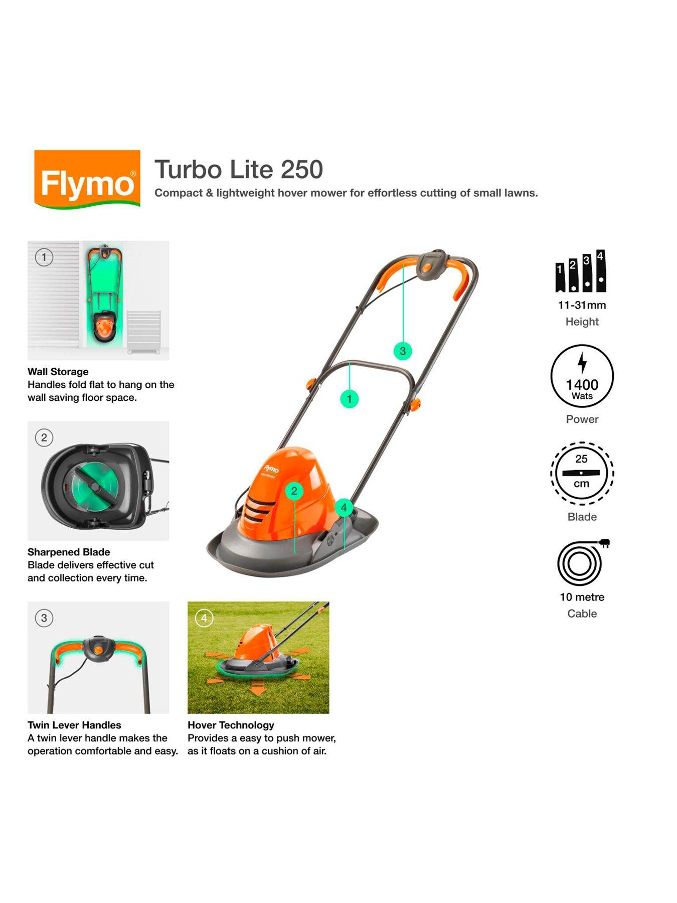 Flymo TurboLite 250 Corded Hover Lawnmower | Very