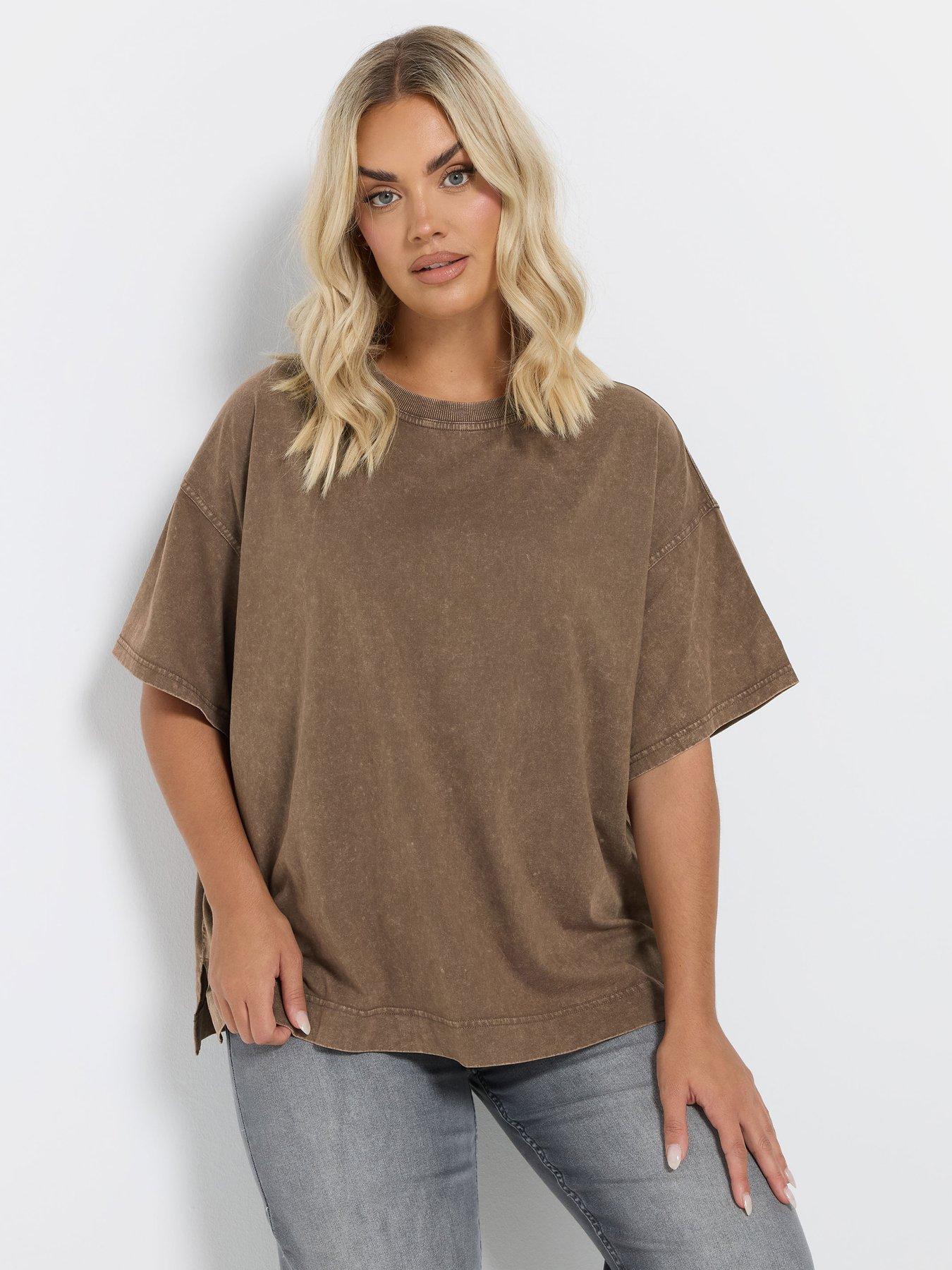 undefined Curve Heavy Weight Box T-shirt - Brown
