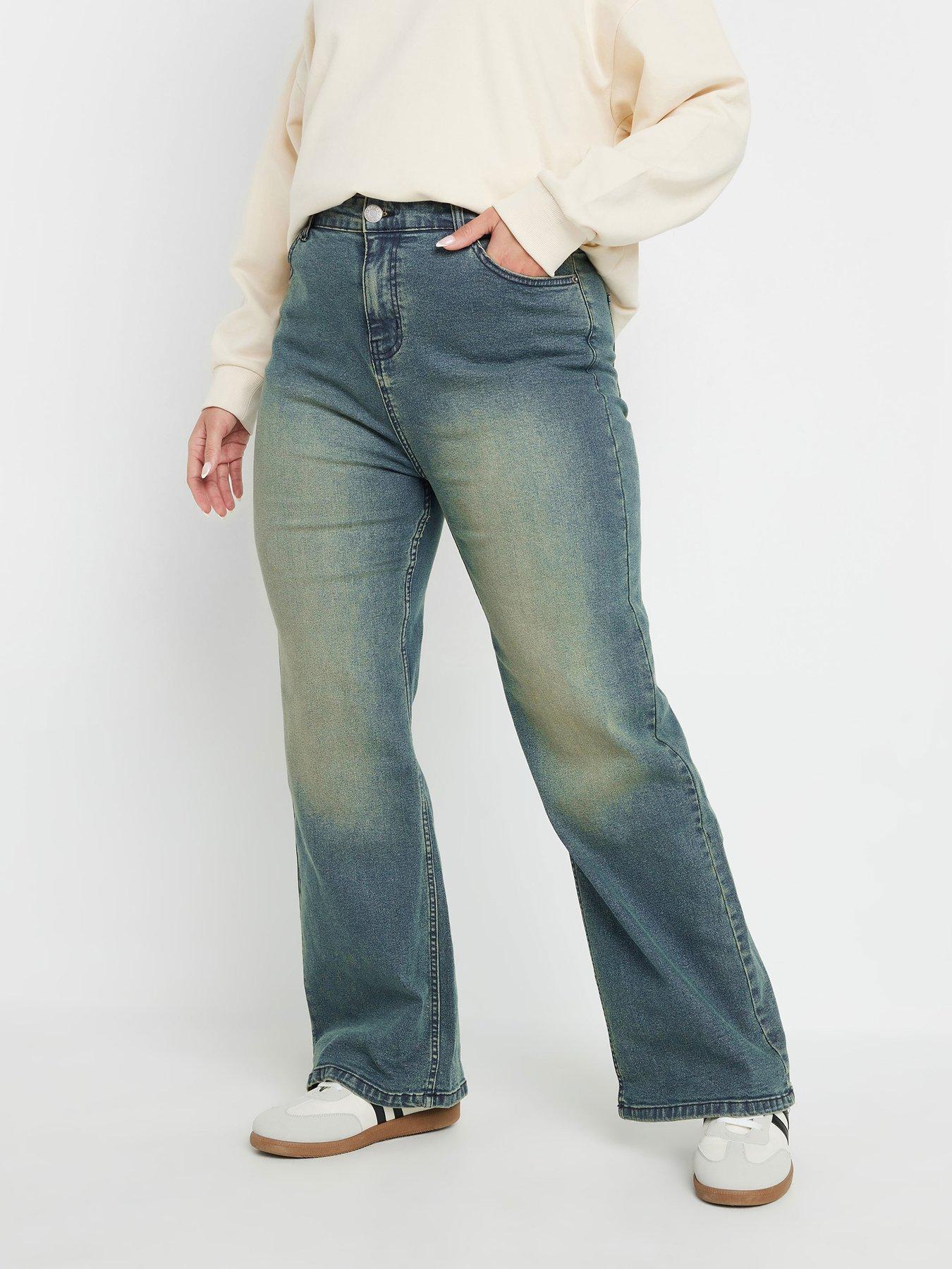 Image 1 of 4 of Yours Curve Wide Leg Jean - Blue
