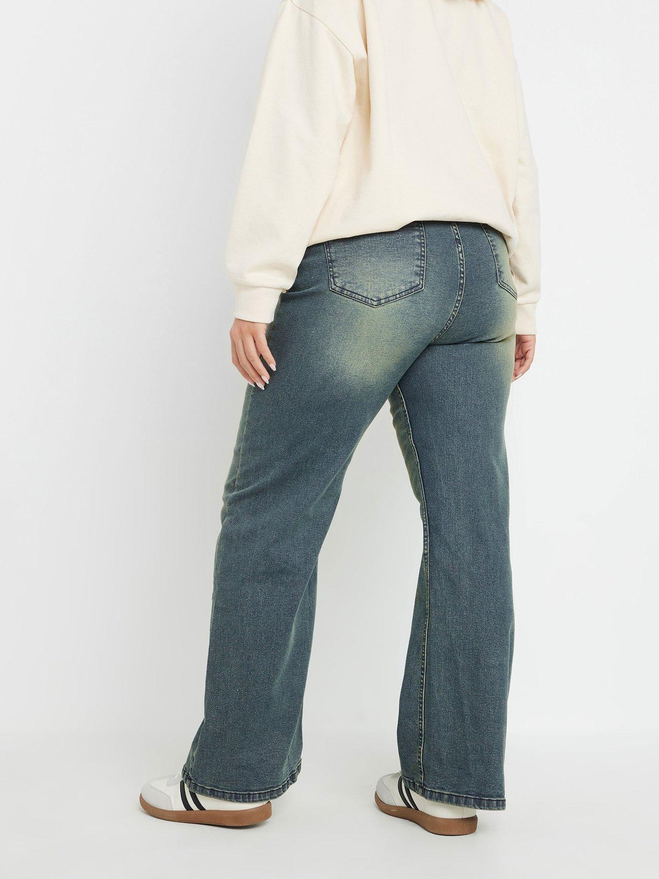 Image 2 of 4 of Yours Curve Wide Leg Jean - Blue