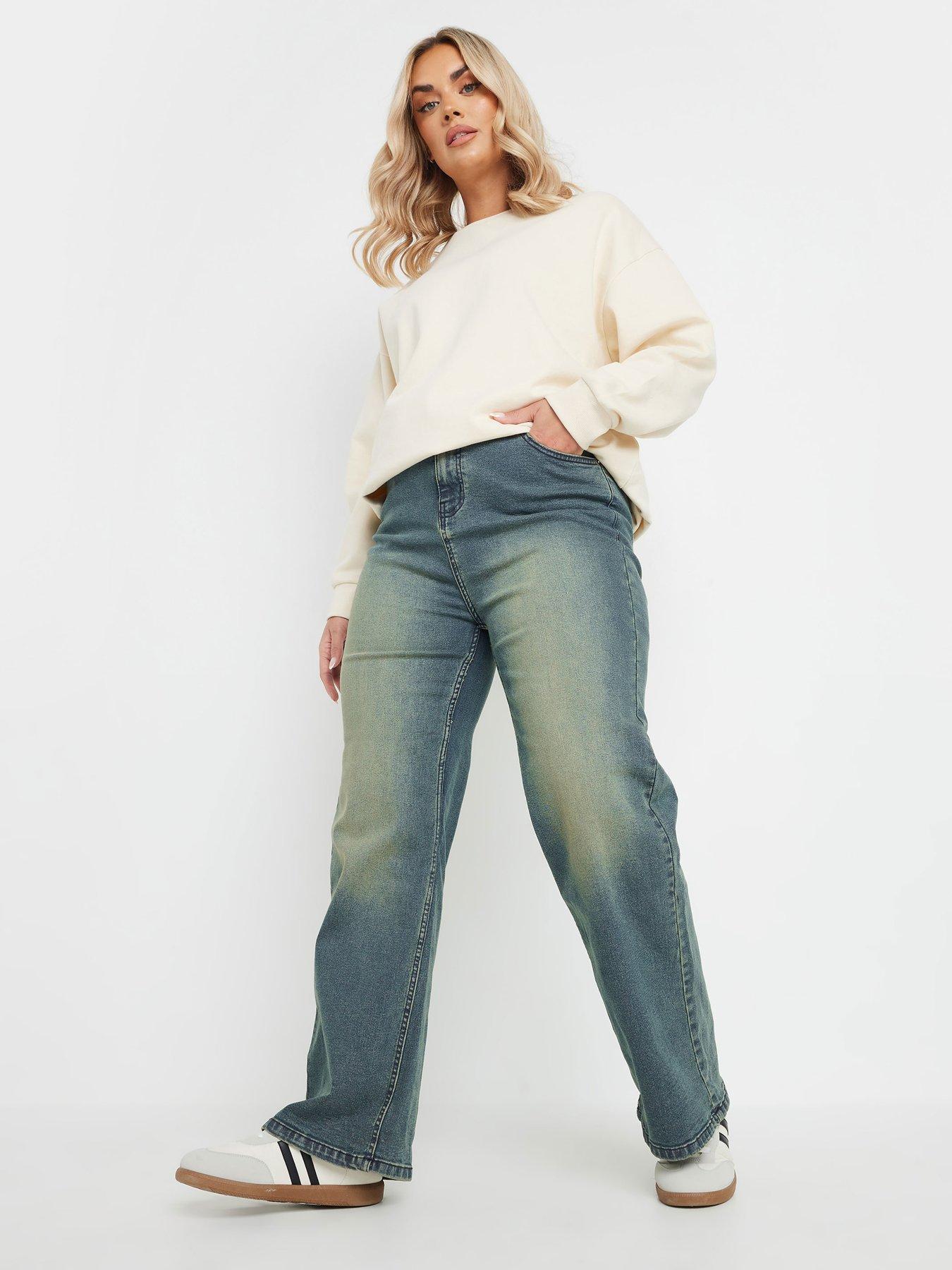 Image 3 of 4 of Yours Curve Wide Leg Jean - Blue
