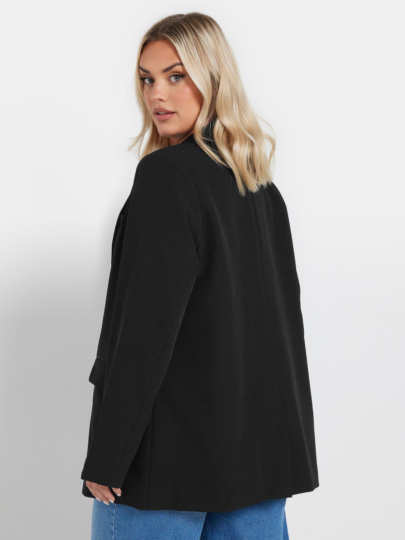 Image 2 of 6 of Yours Curve Tailored Blazer - Black