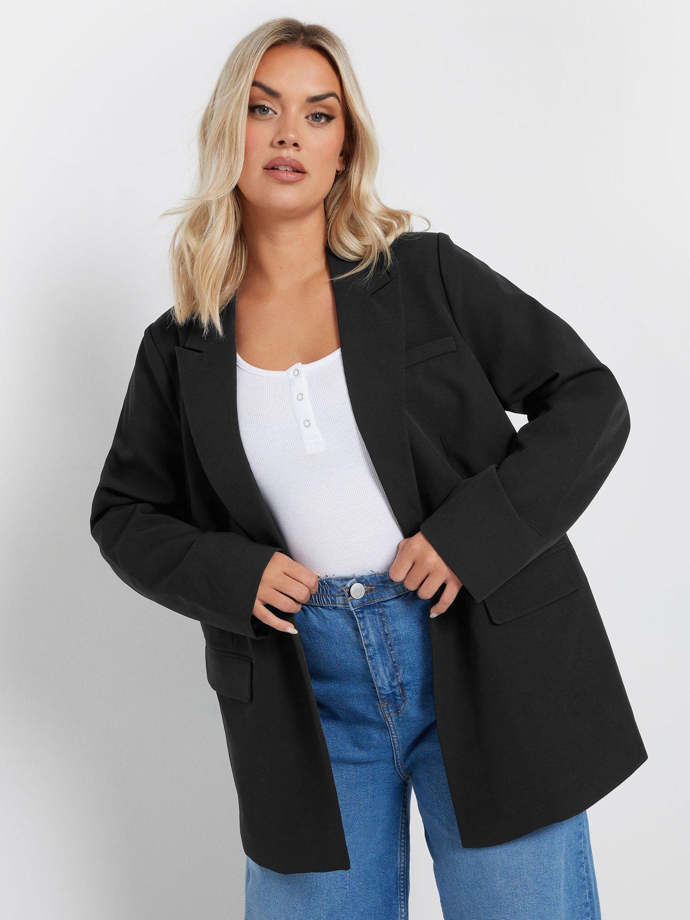 Image 4 of 6 of Yours Curve Tailored Blazer - Black
