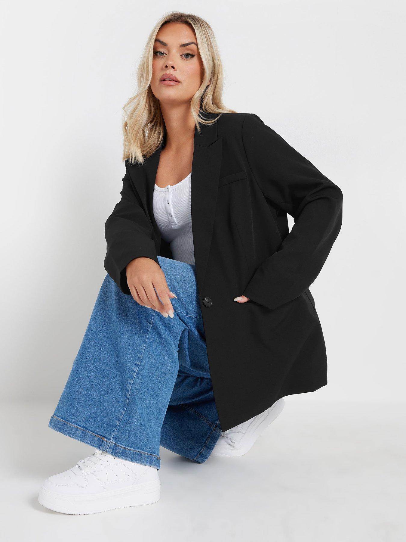 Image 5 of 6 of Yours Curve Tailored Blazer - Black