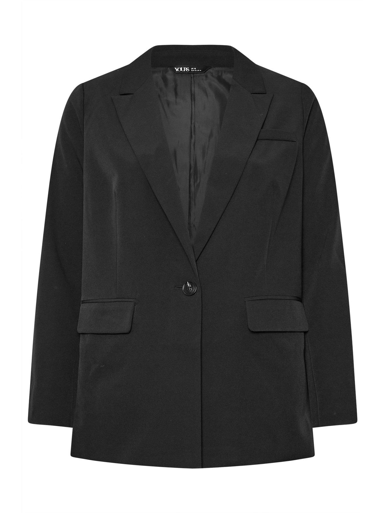 Image 6 of 6 of Yours Curve Tailored Blazer - Black