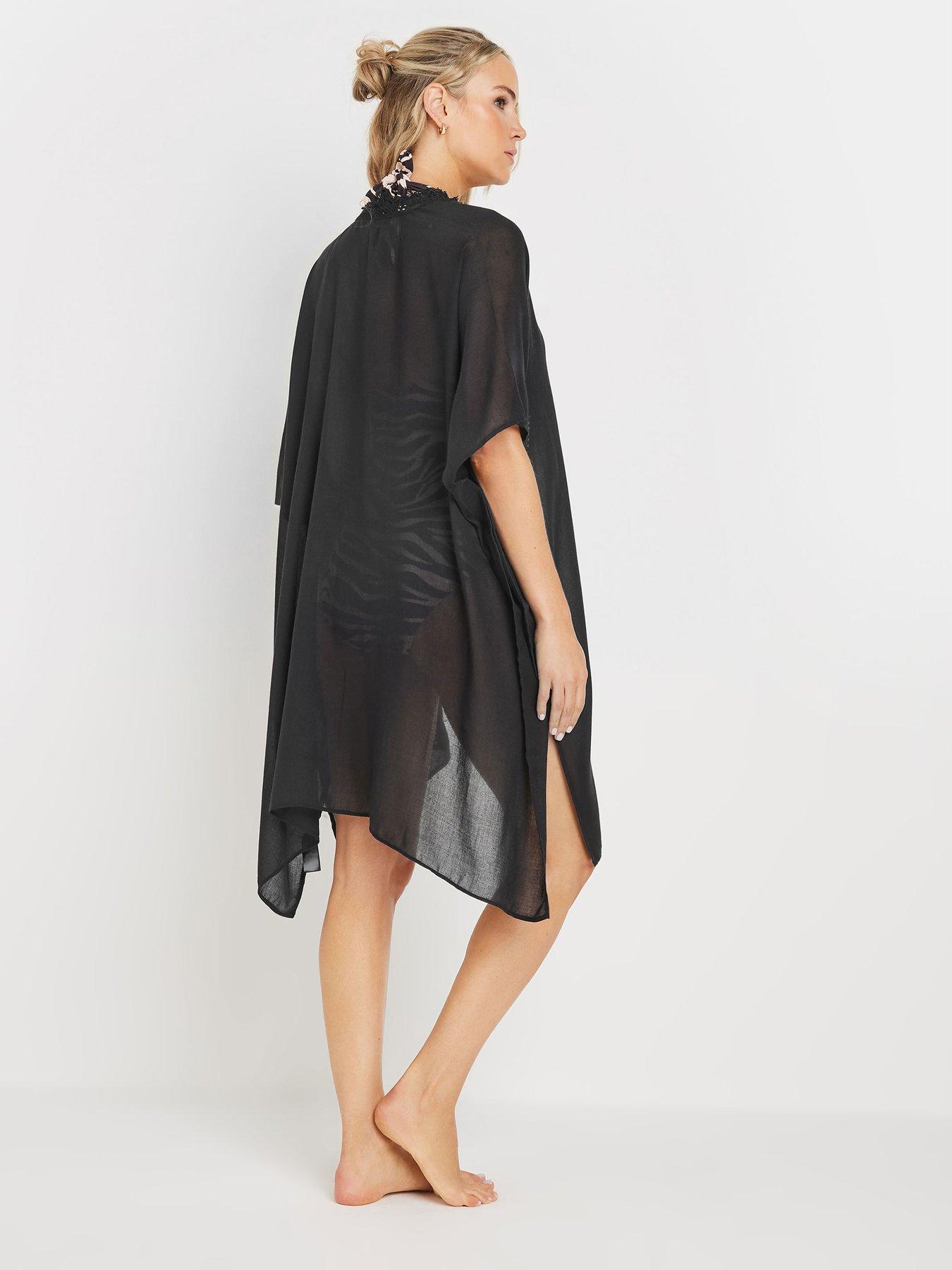 Image 2 of 4 of Long Tall Sally Tassel Trim Kaftan - Black