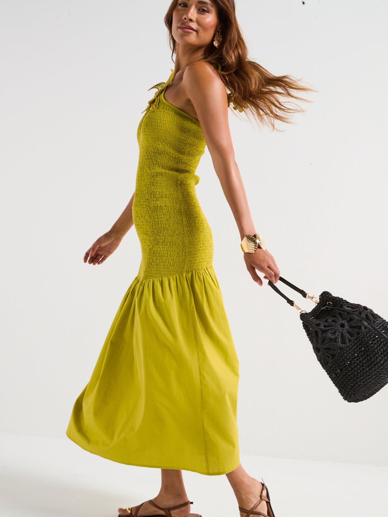 Image 3 of 6 of V by Very Floral Shirred Maxi Beach Dress