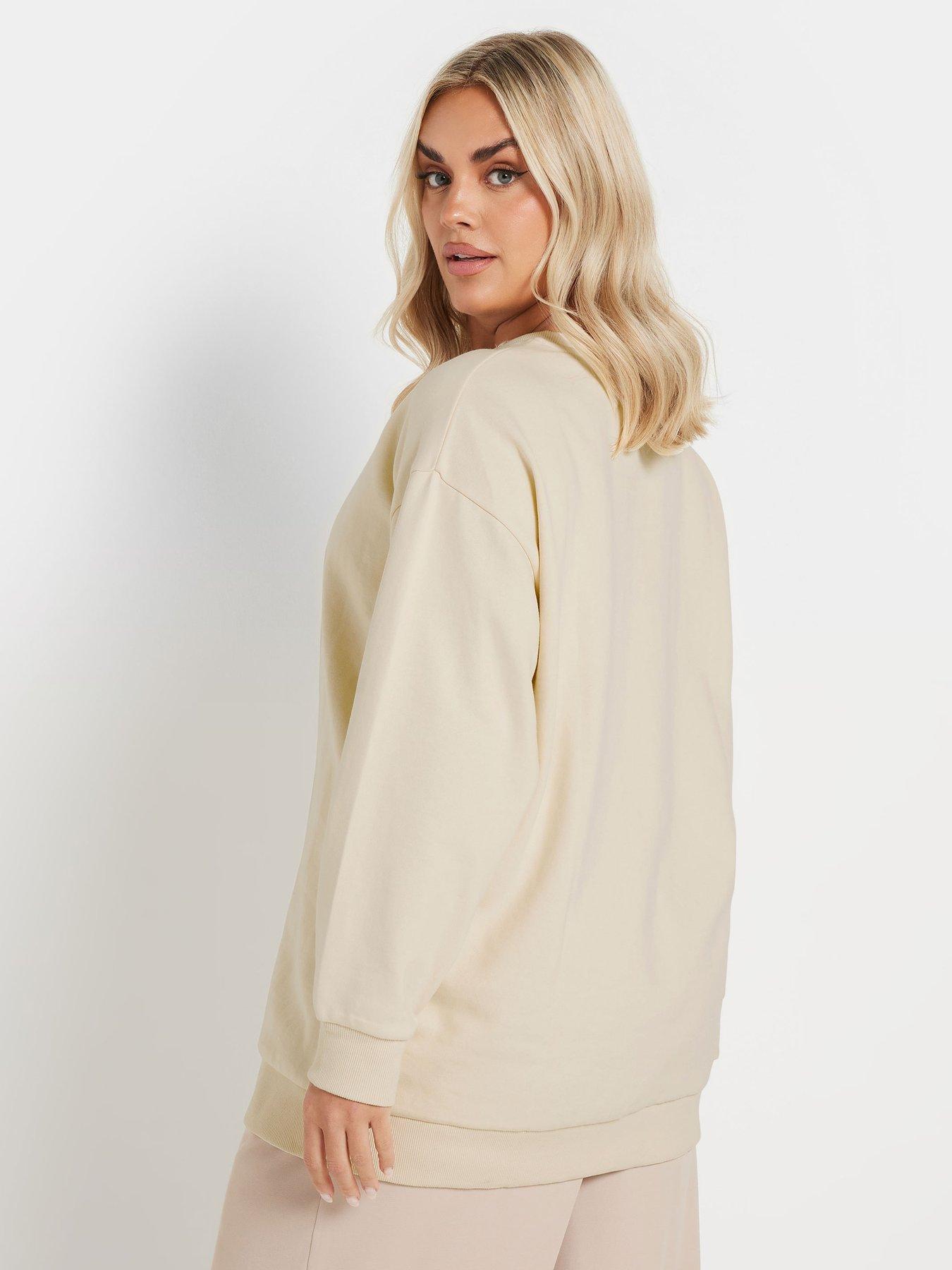 Image 2 of 5 of Yours Curve Crew Sweatshirt - Ivory