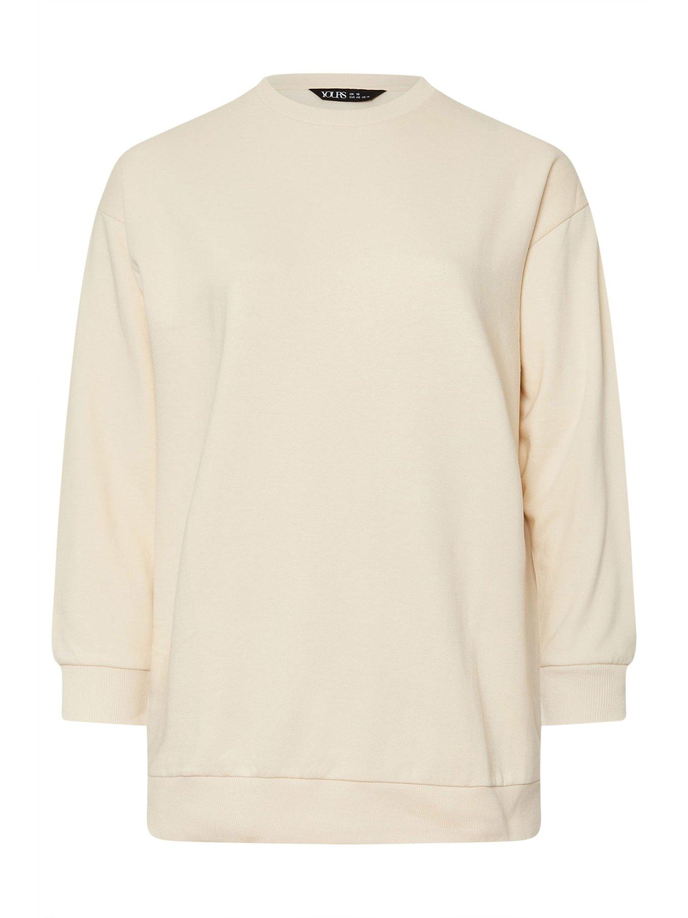 Image 5 of 5 of Yours Curve Crew Sweatshirt - Ivory