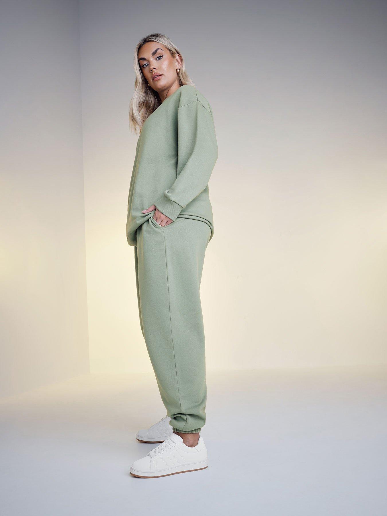 undefined Curve Cuffed Joggers - Green