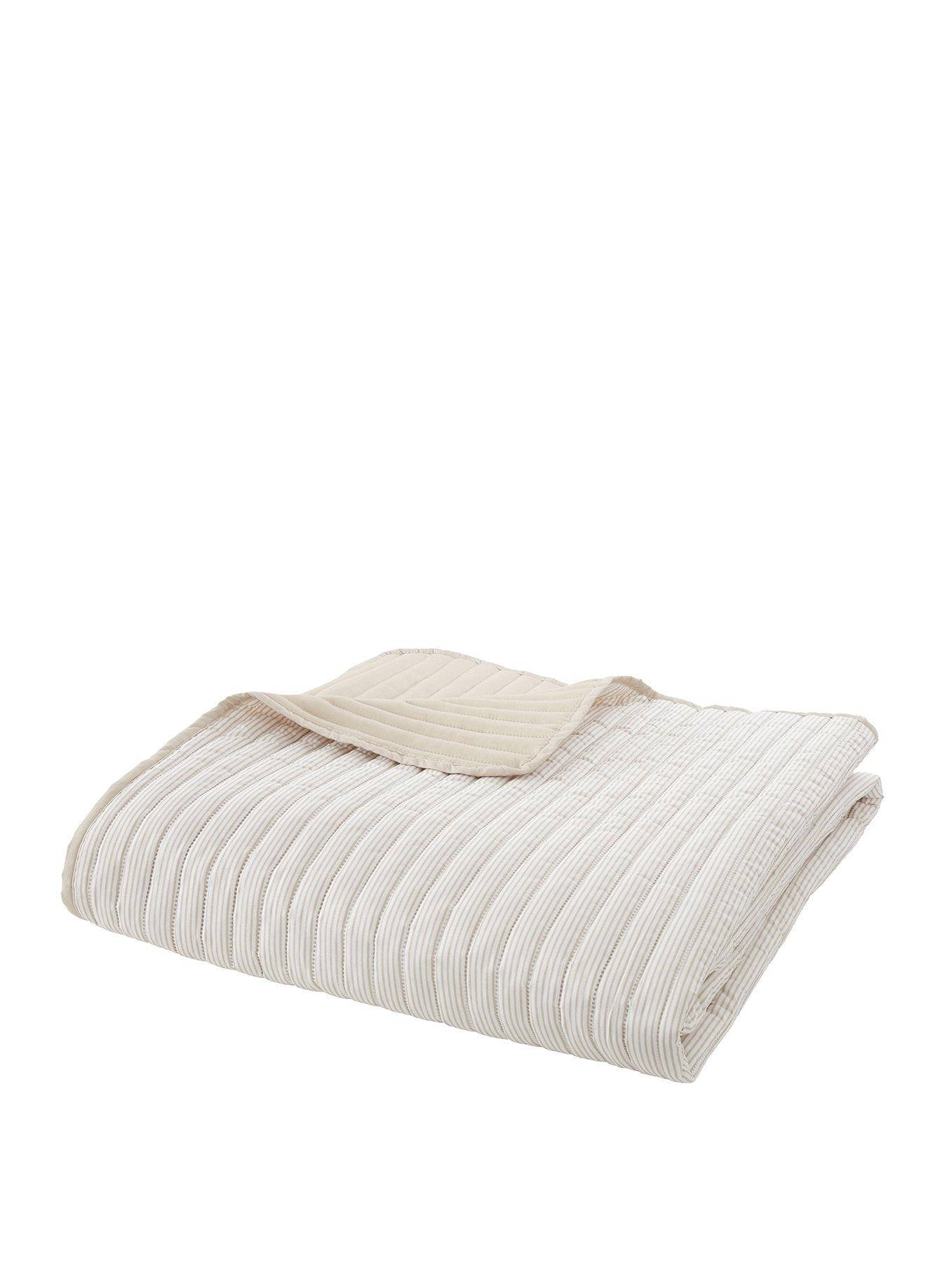 Image 2 of 5 of Catherine Lansfield Stripe Bedspread Throw