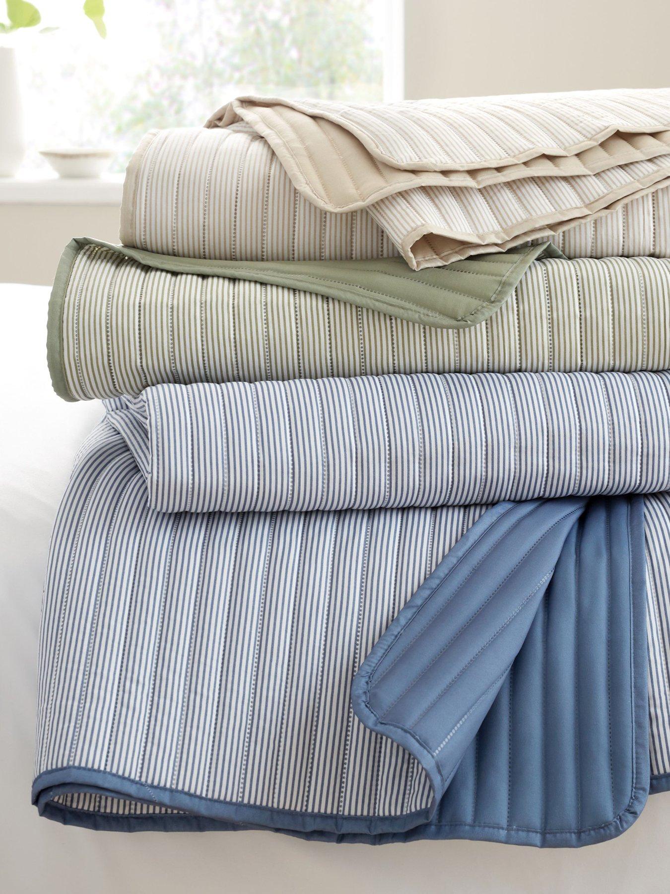 Image 5 of 5 of Catherine Lansfield Stripe Bedspread Throw