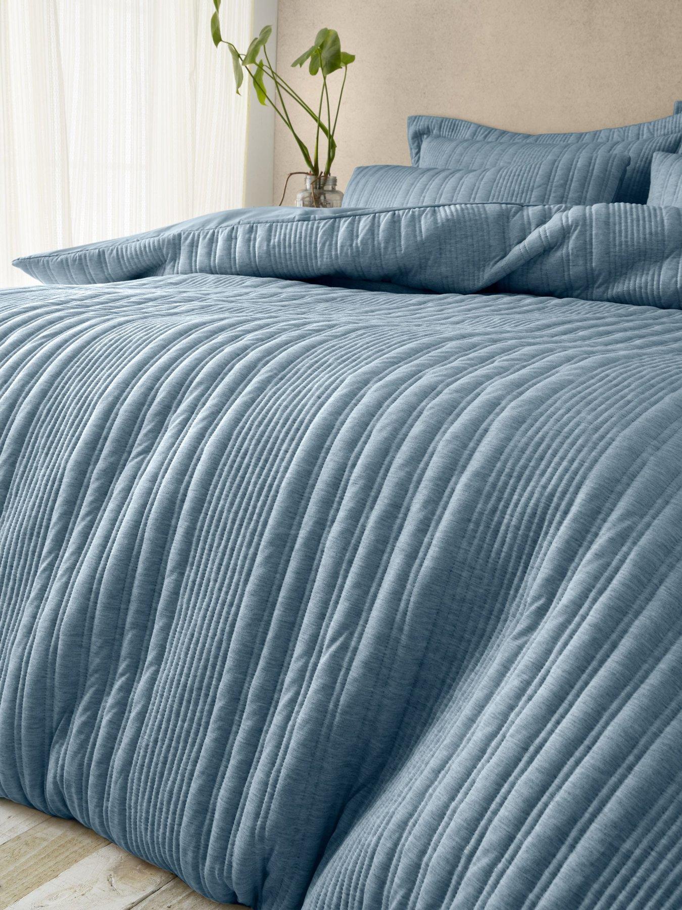 Image 4 of 5 of Pineapple Elephant Tamba Jersey Stripe Duvet Cover Set - Blue