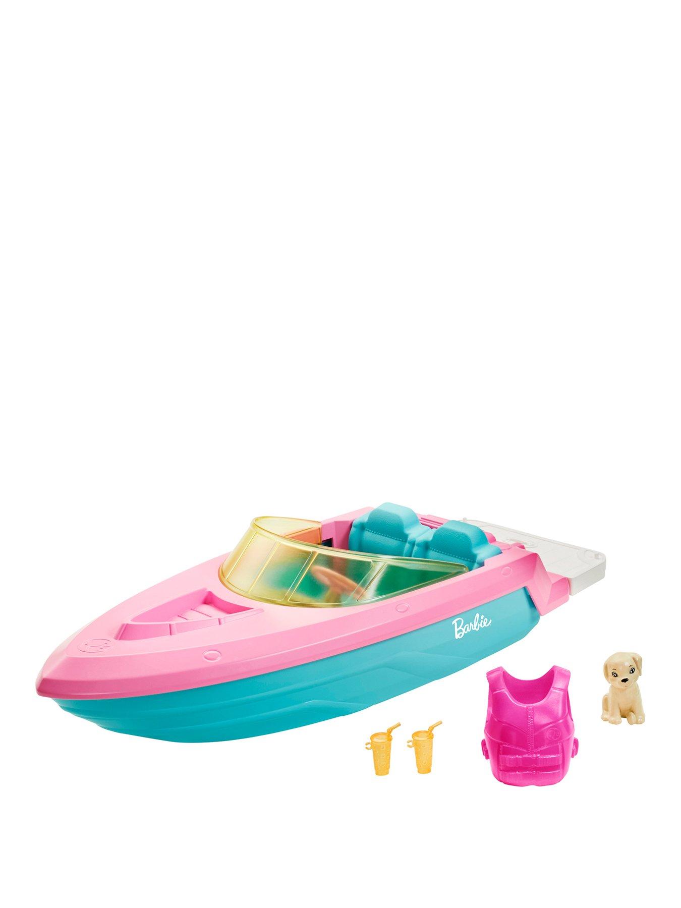 Barbie Boat with Puppy Figure Set Very