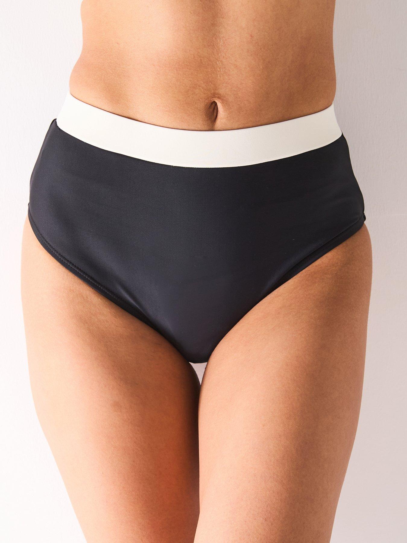 undefined Mono Contrast Halter Bikini Bottoms