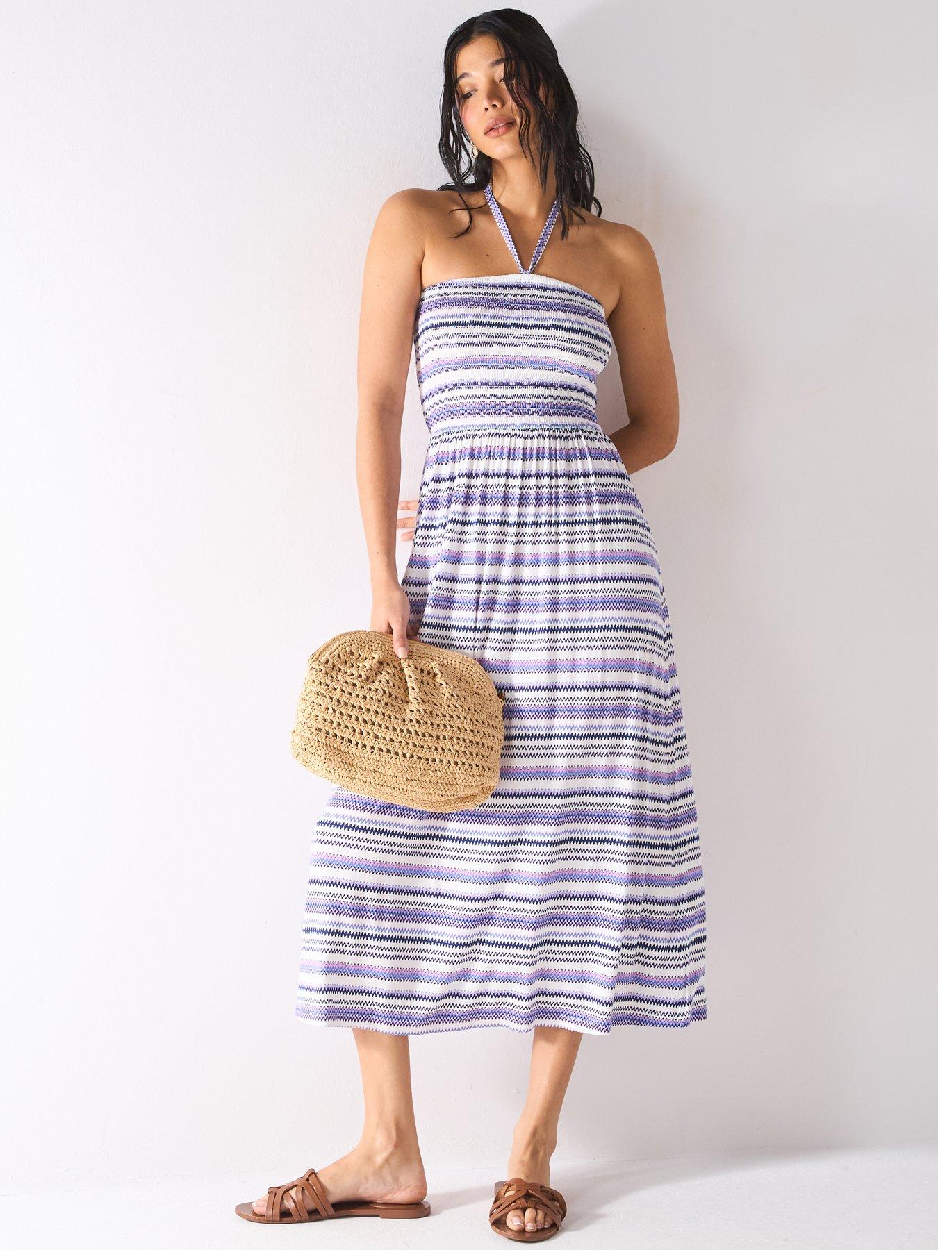 undefined Mix And Match Halterneck Dress