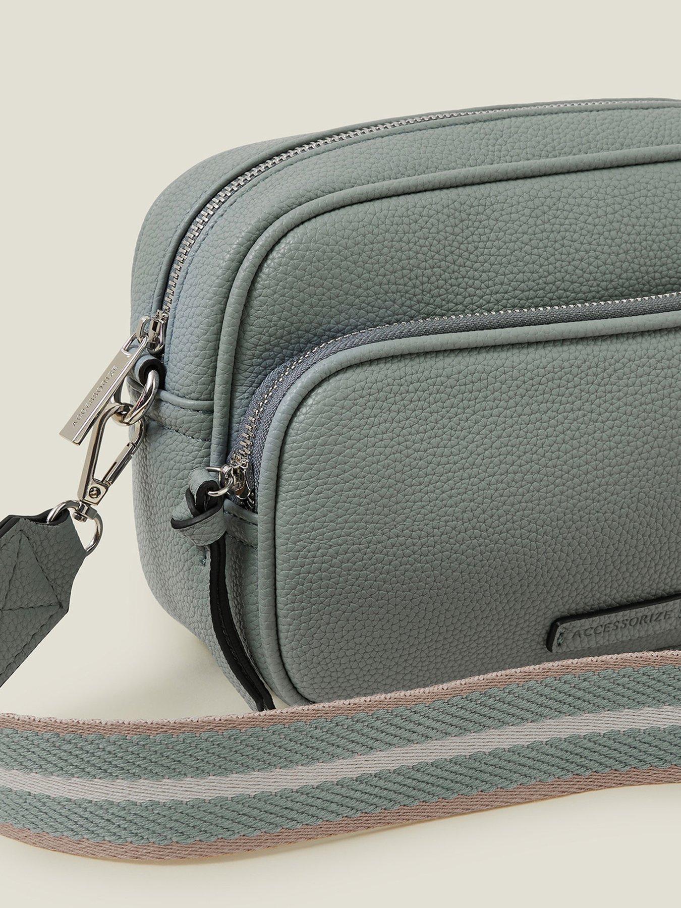 Image 3 of 4 of Accessorize Dina Double Zip Camera Bag - Blue