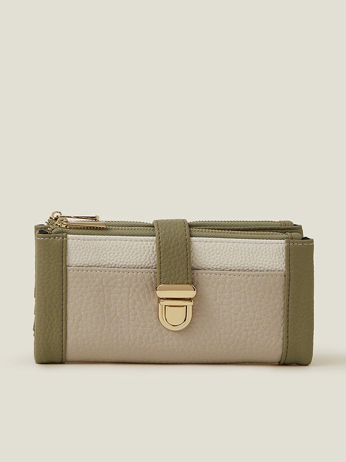 undefined Push Lock Wallet - Khaki