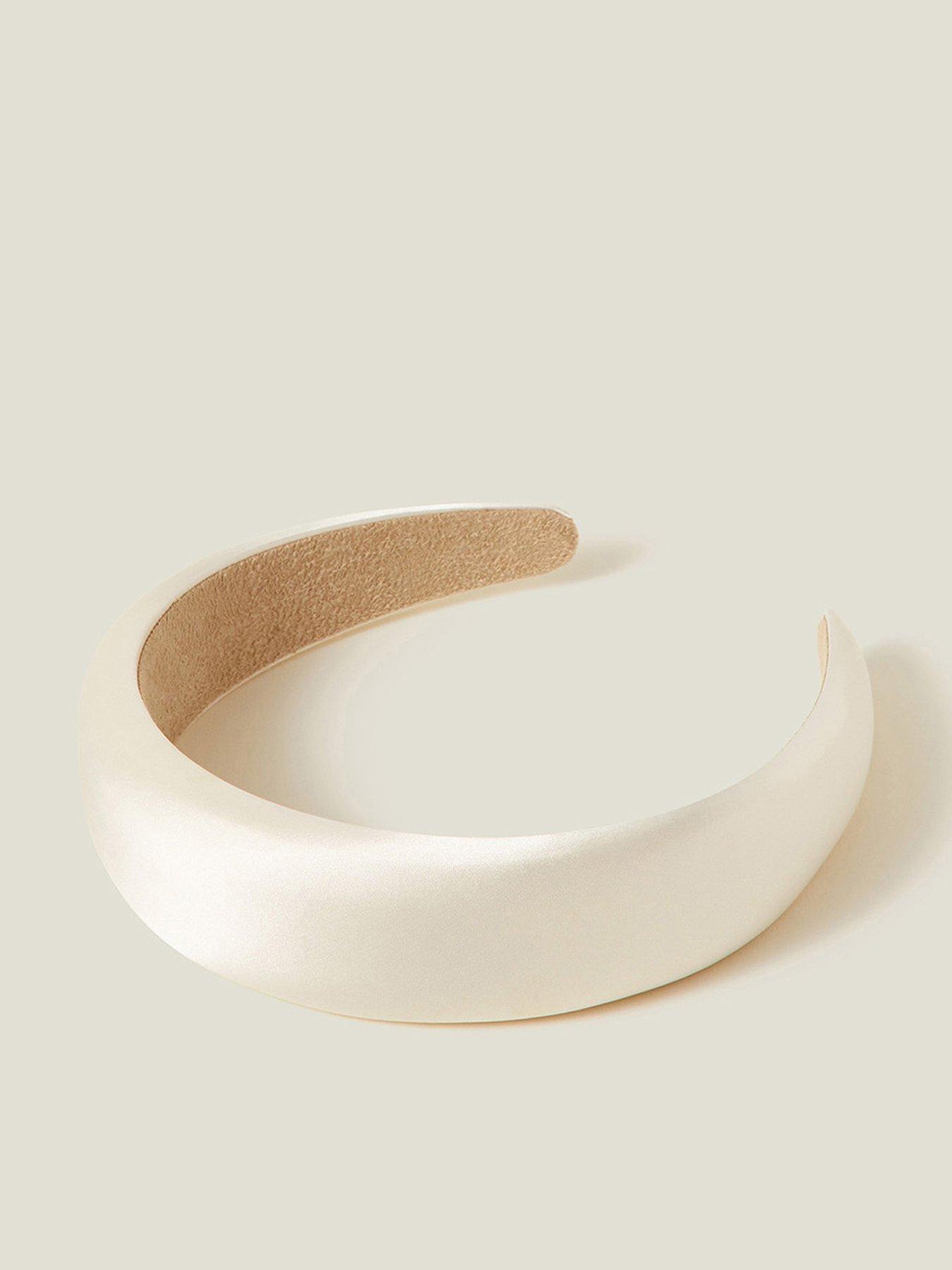 undefined Padded Satin Headband - Ivory