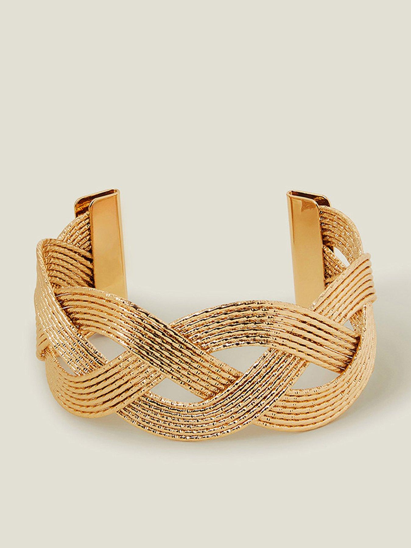 Image 1 of 3 of Accessorize Plait Textured Bangle