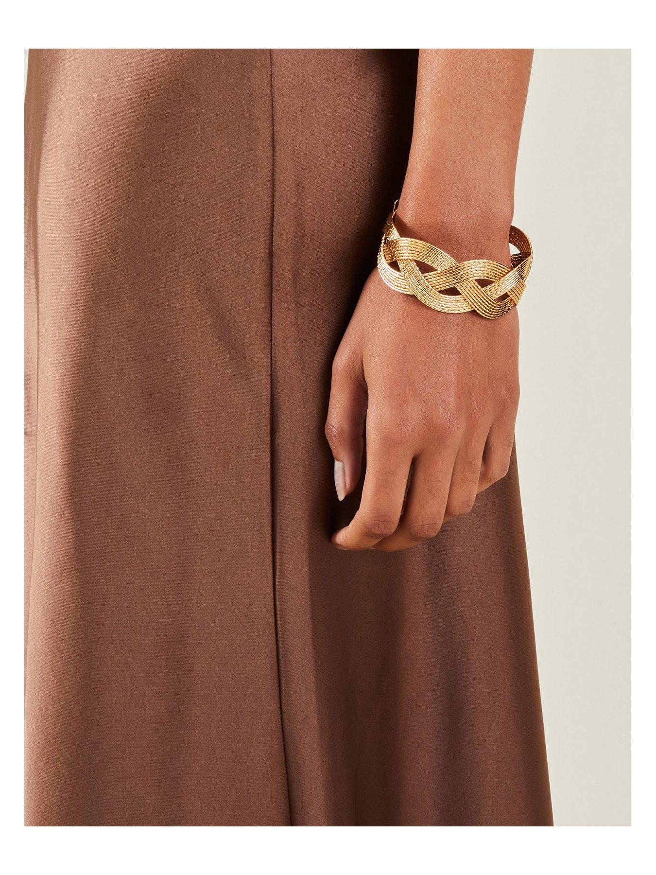 Image 2 of 3 of Accessorize Plait Textured Bangle