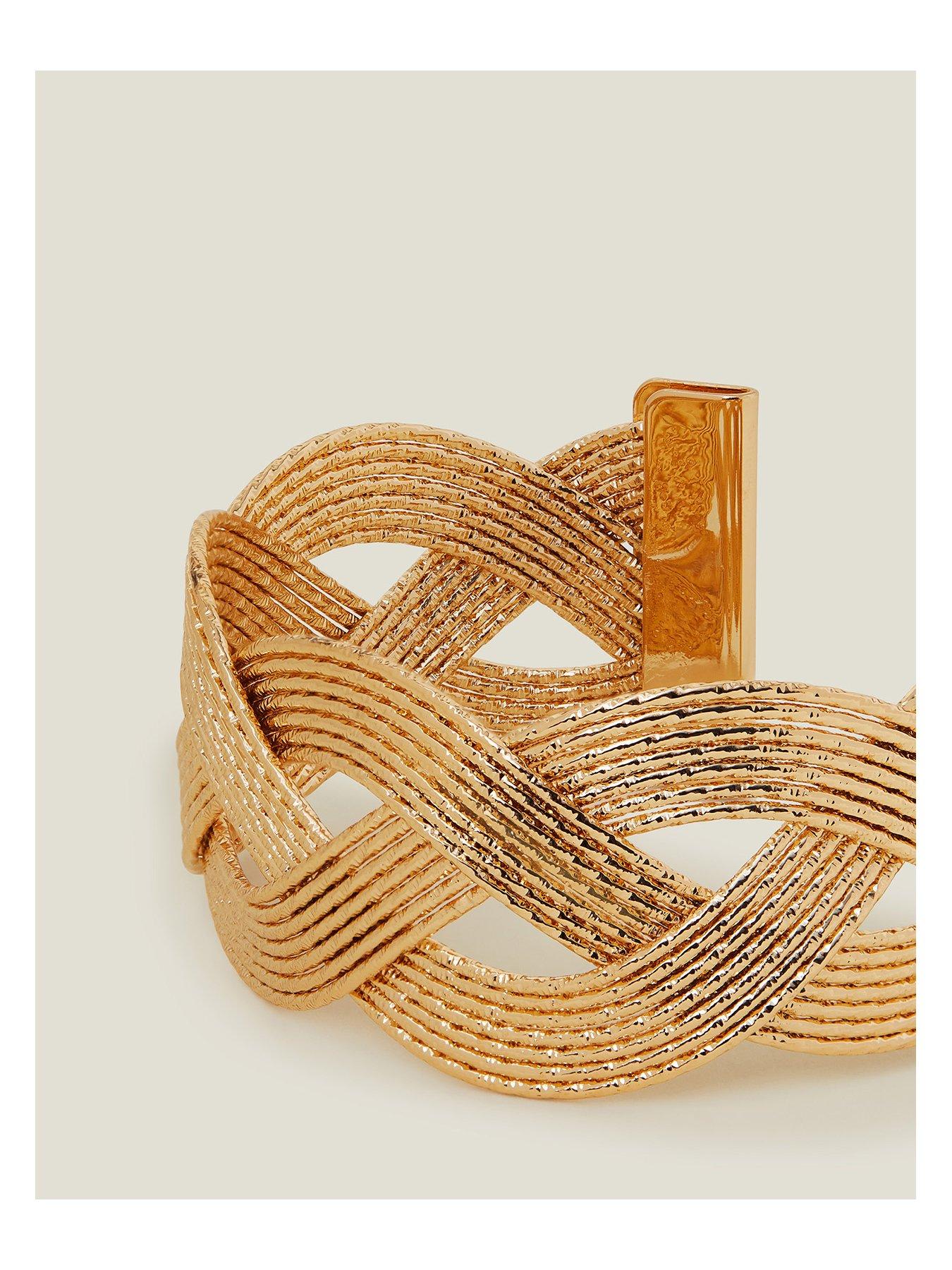 Image 3 of 3 of Accessorize Plait Textured Bangle