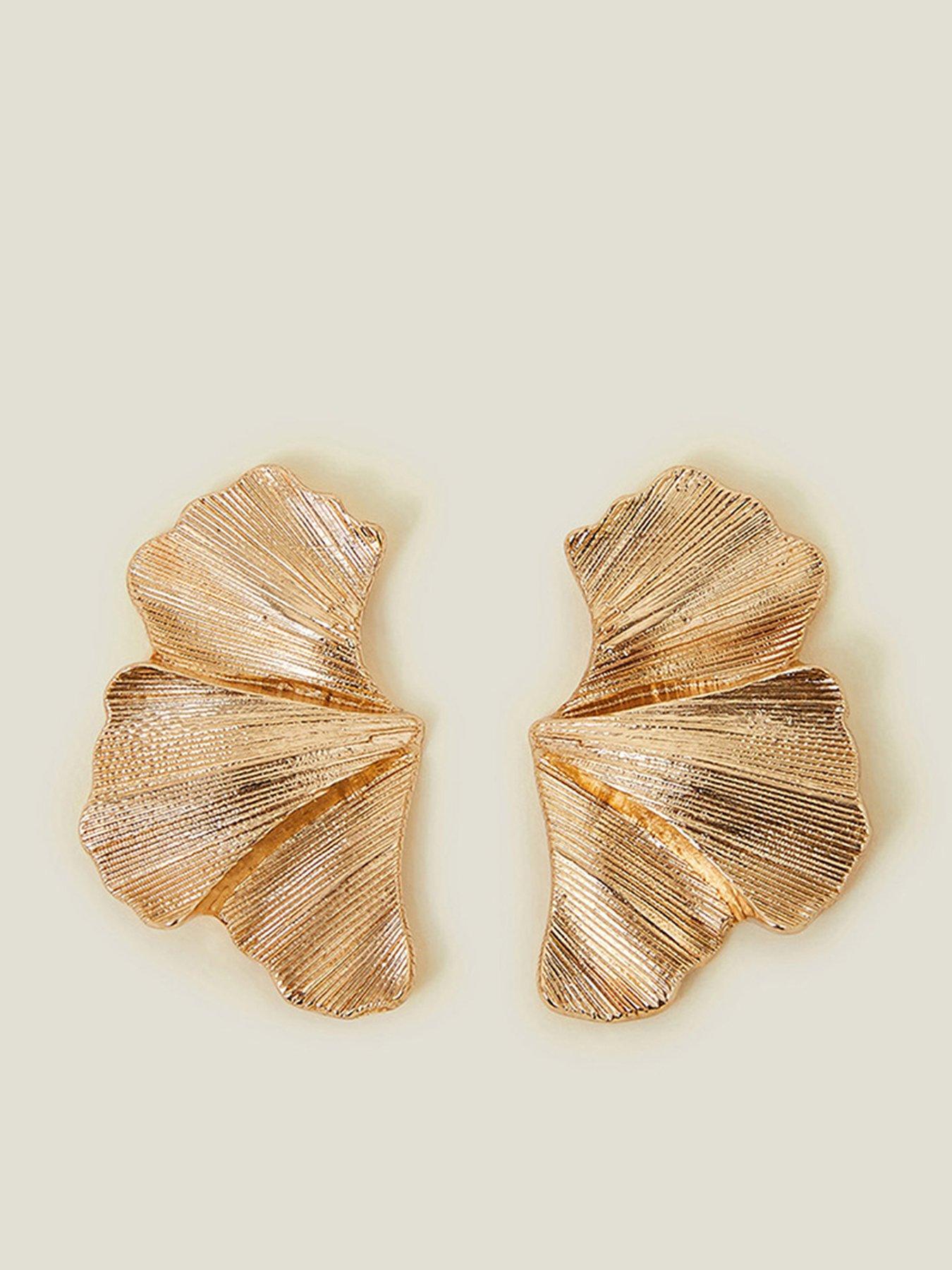 Image 1 of 3 of Accessorize Statement Petal Stud Earrings