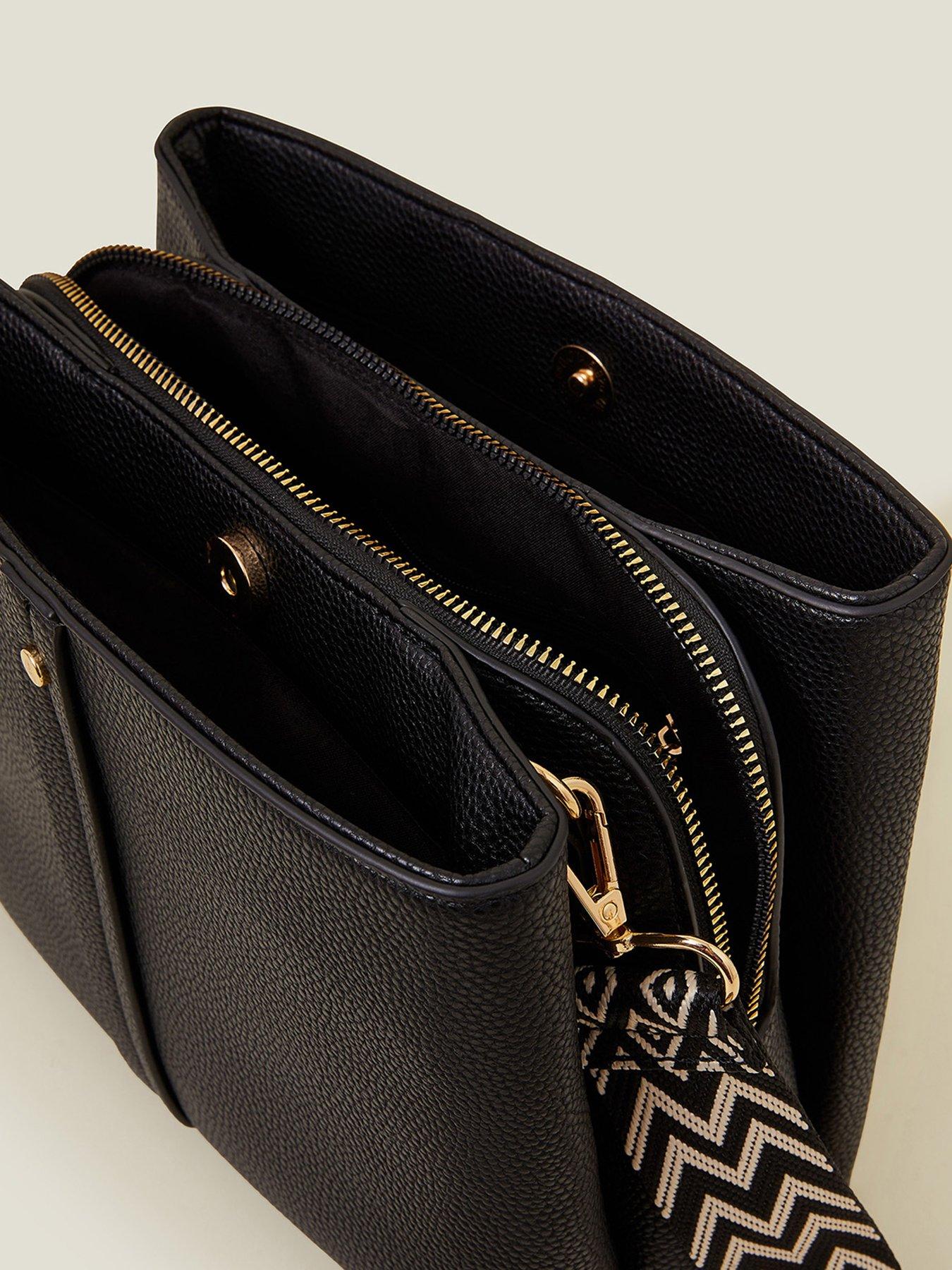 Image 5 of 5 of Accessorize Webbing Strap Cross Body Bag - Black