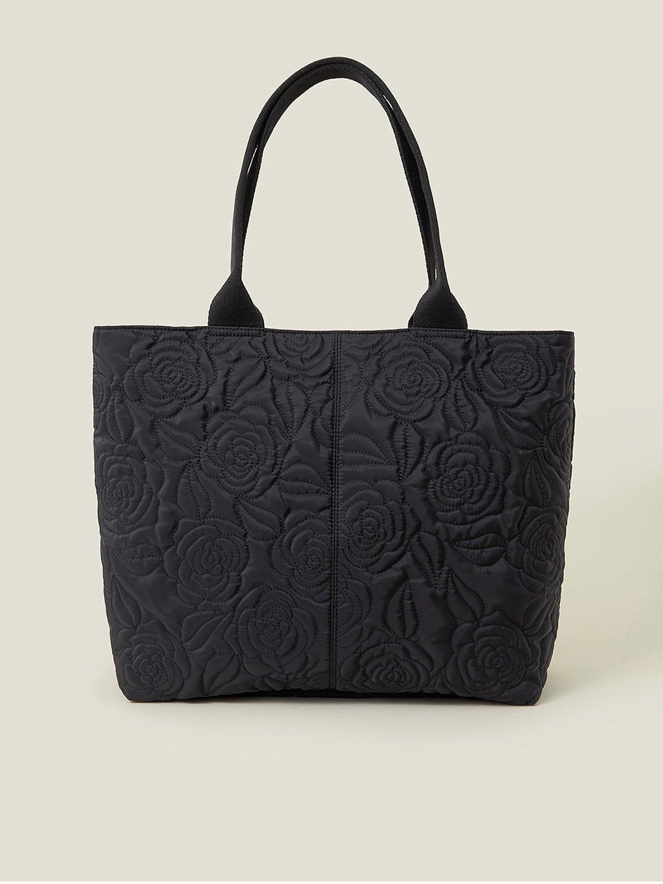 undefined Nylon Quilted Tote Bag - Black