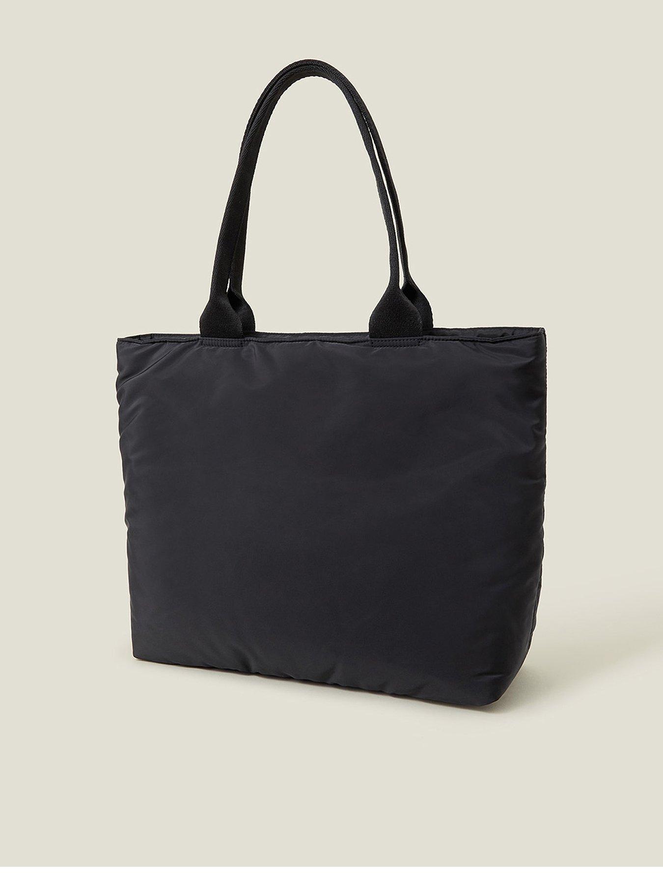Image 2 of 4 of Accessorize Nylon Quilted Tote Bag - Black
