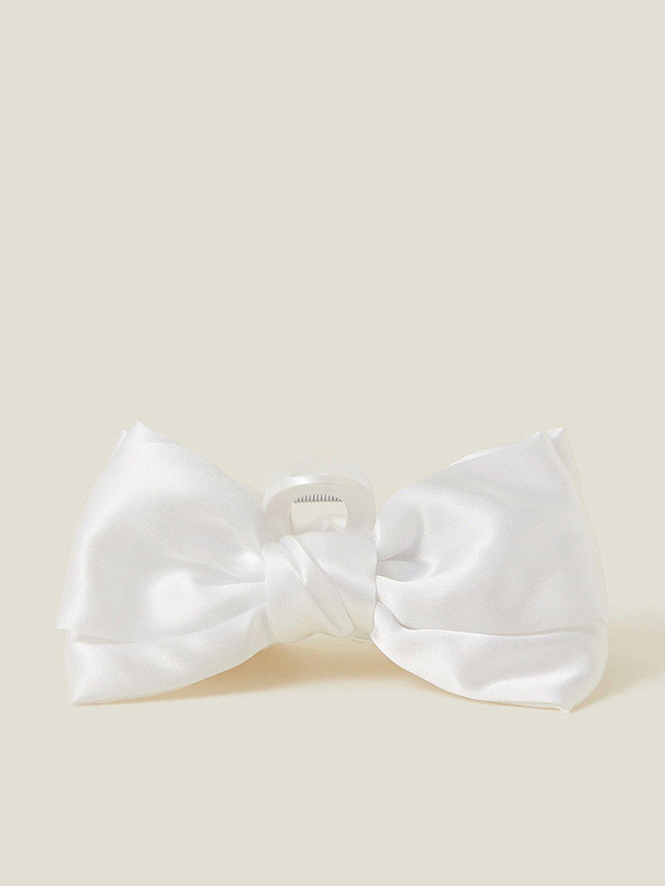 undefined Bridal Bow Claw Clip - White