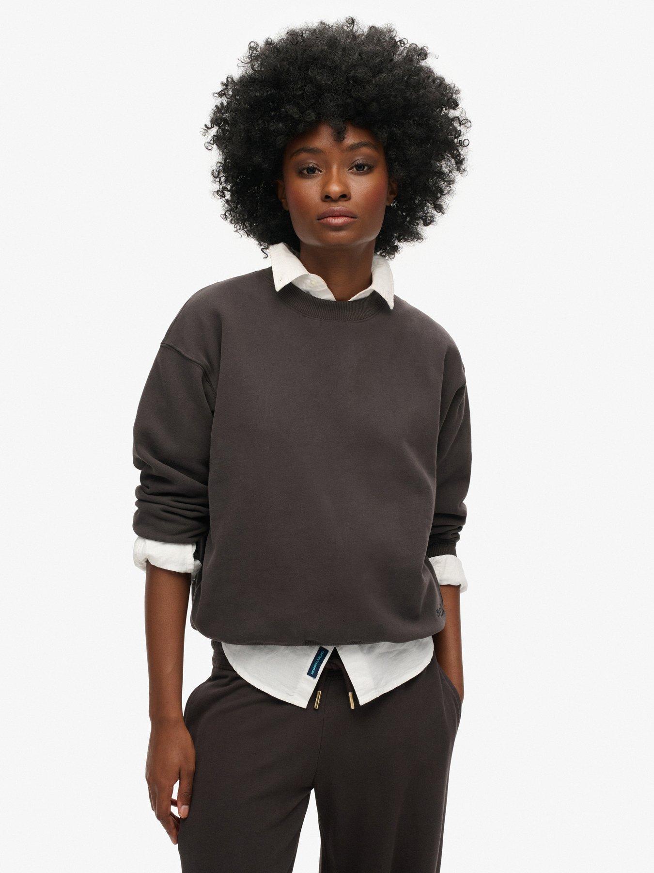 Image 1 of 6 of Superdry Essential Logo Jumper - Washed Black