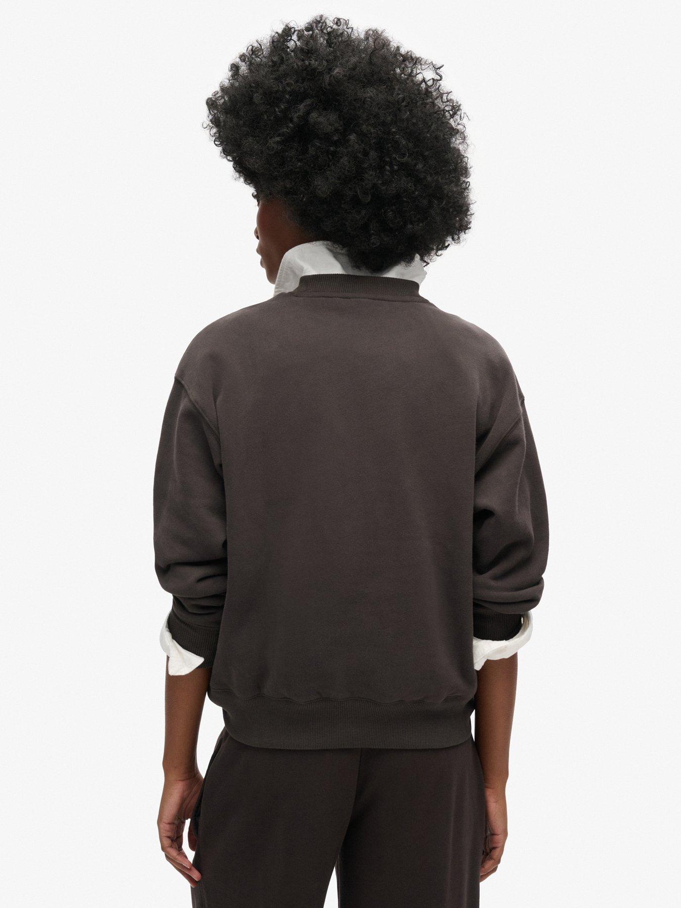 Image 2 of 6 of Superdry Essential Logo Jumper - Washed Black