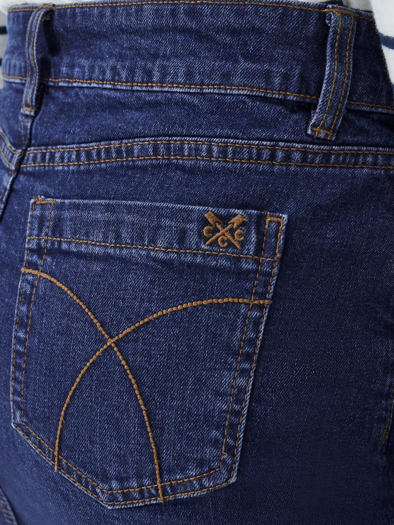 Image 4 of 5 of Crew Clothing Mia Midi Denim Skirt - Blue