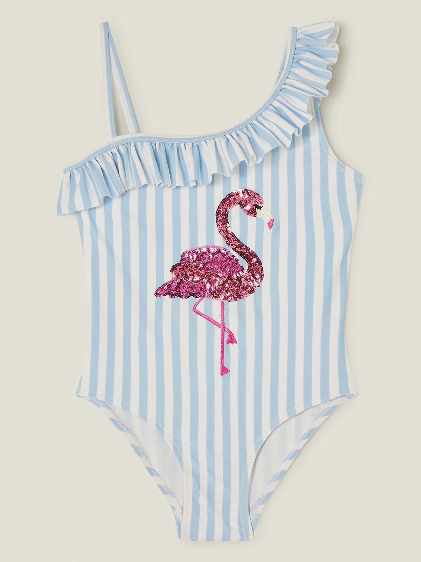 undefined Girls Flamingo Swimsuit - Multi