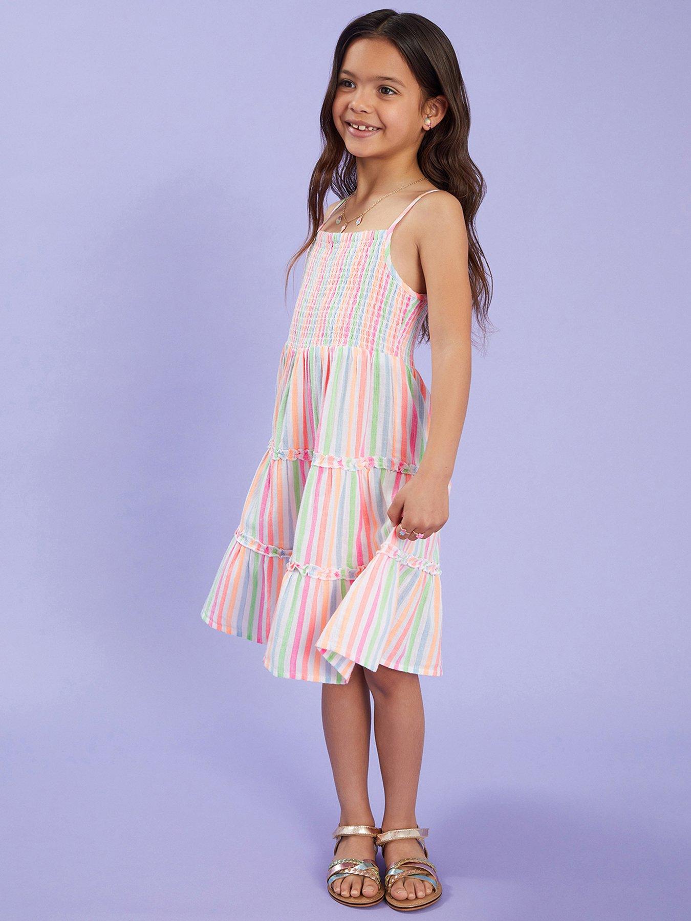 undefined Girls Stripe Sun Dress - Multi