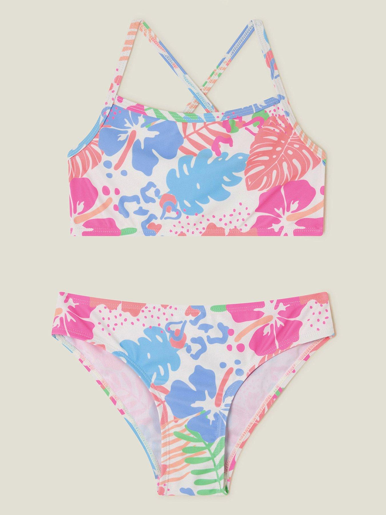 undefined Girls Tropical Print Bikini - Multi