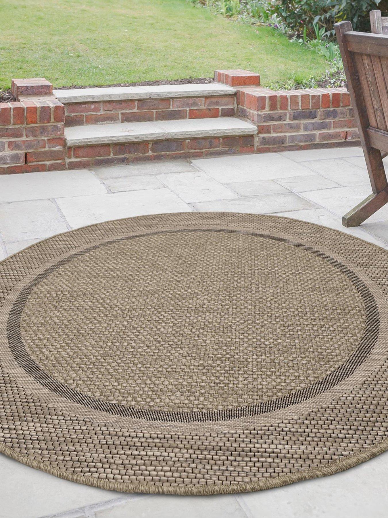The Very Collection Summer Border Design 133cm Circle - Brown