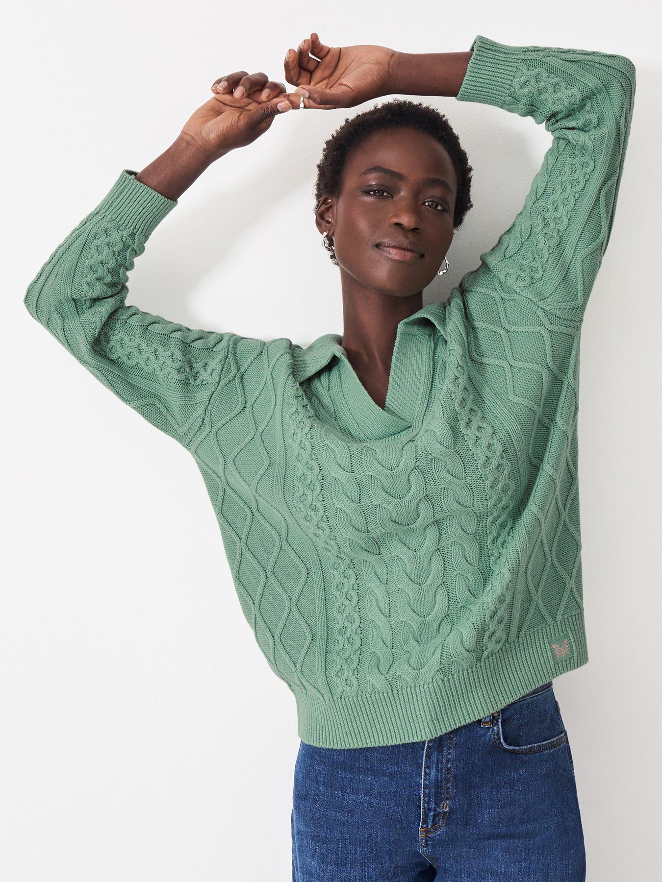 undefined Multi Cable Collar Jumper - Green
