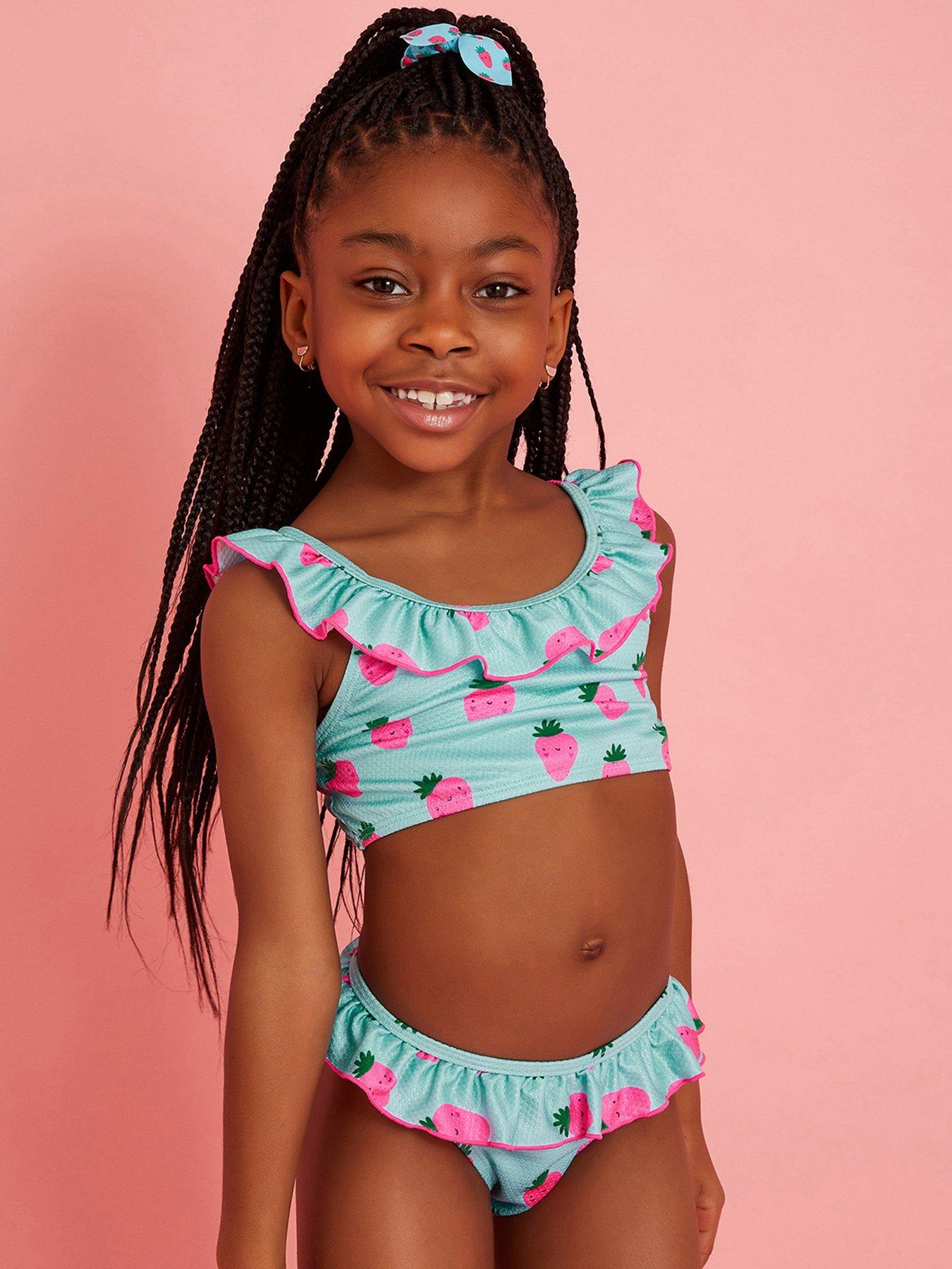 undefined Girls Strawberry Bikini - Light Blue